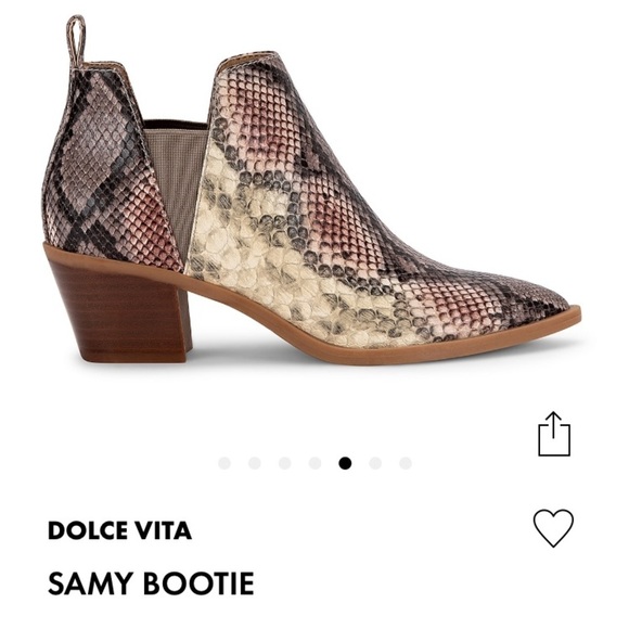 New Dolce Vita Samy booties size 6.5. Snake skin printed leather. - Picture 5 of 7